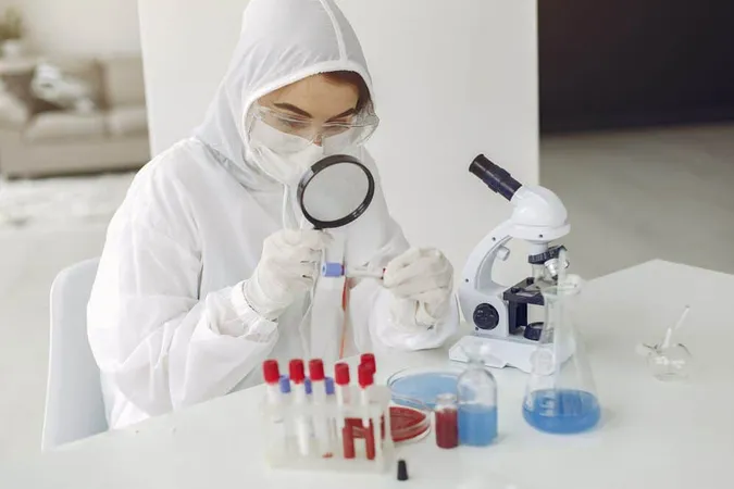 Scientist Coverall Clothing Is Examining Coronavirus Sample Laboratory - Certified Specimen Collector study guide