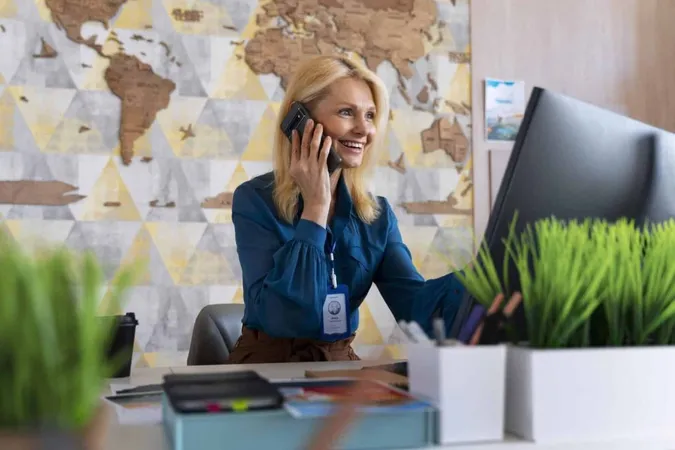 Medium Shot Woman Working Office Travel Agency X - Certified Travel Associate study guide