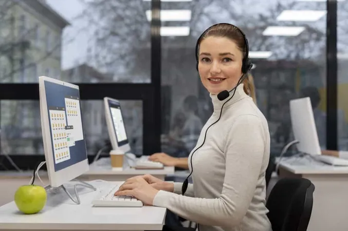 Woman With Headphones Working Call Center Office X - Certified Verification Agent study guide