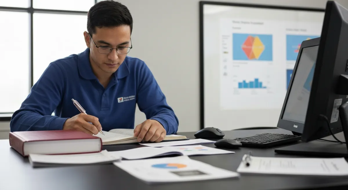 Man Working With Server Cabinet - Data Cabling Installer study guide