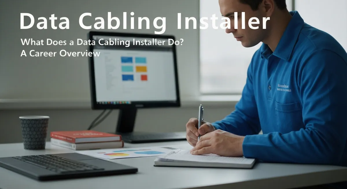 Young Network Engineer Working With Wires - Data Cabling Installer study guide