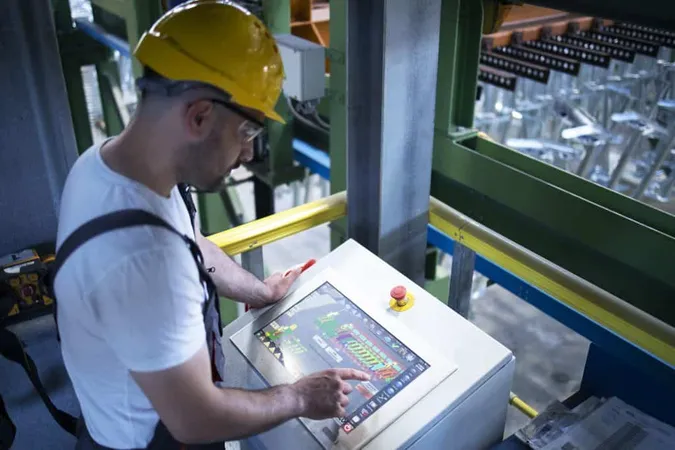 Factory Worker Monitoring Industrial Machines Production Remotely Control Room X - Dynamic Positioning Operator Exam study guide