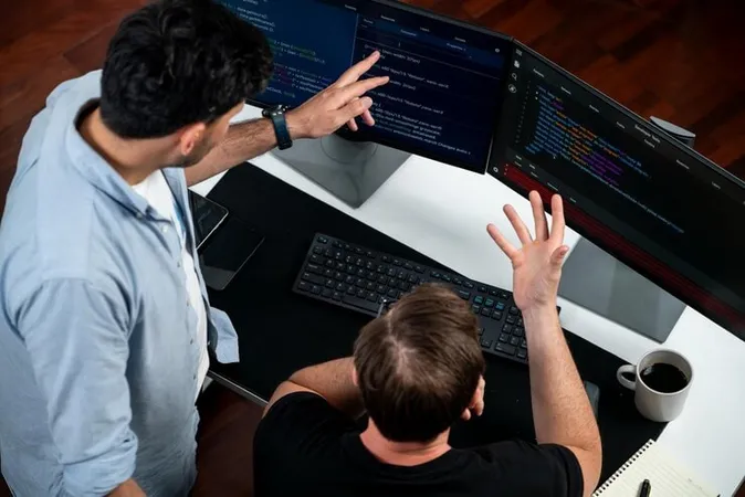 It Developers Discussing Online Software Development Information Pc Screen Creating Program Coding Latest Version Application Website Concept Brainstorming - eLearnSecurity Junior Penetration Tester Certification study guide