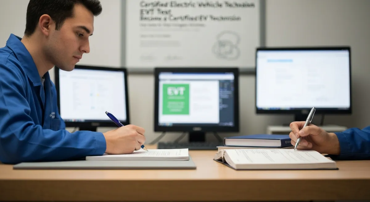 Man Working - Certified Electric Vehicle Technician study guide