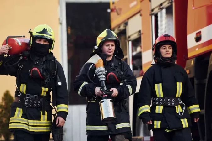 Group Firefighters Protective Un - Fire Safety study guide