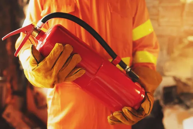 Hand Pull Latch Presses Trigger - Fire Safety study guide