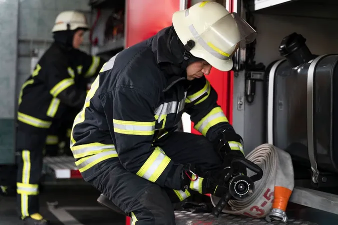 Male Female Firefighters Working 2 - Fire Safety study guide