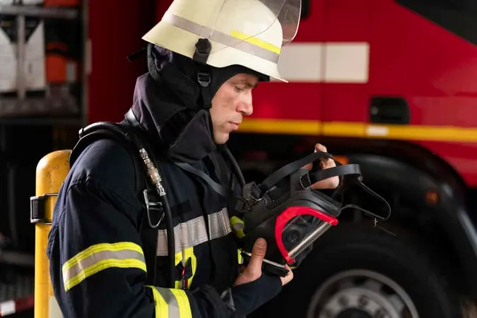 Male Firefighter Station Suit He - Fire Safety study guide