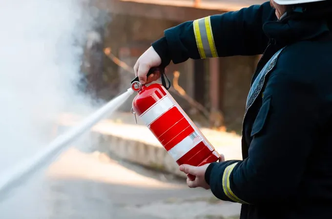Man Conducts Exercises With Fire - Fire Safety study guide