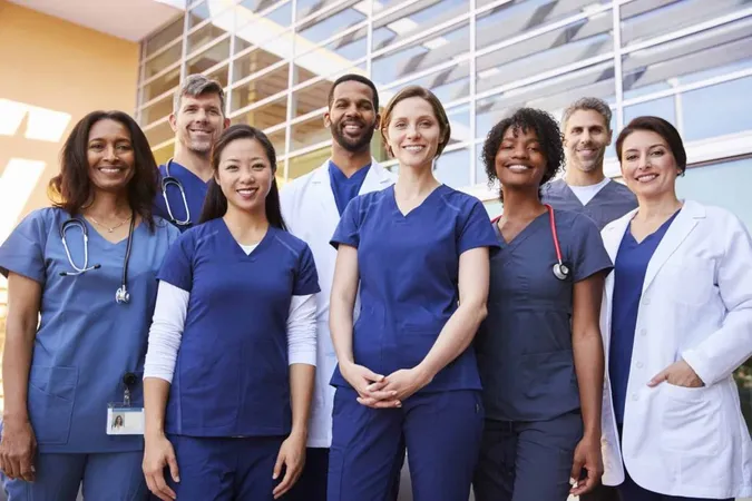 Smiling Medical Team Standing Together Outside Hospital X - Fellowship of the Australasian College for Emergency Medicine study guide