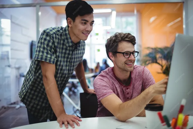 Business Executives Discussing Computer Their Desk - HubSpot Certified Trainer study guide