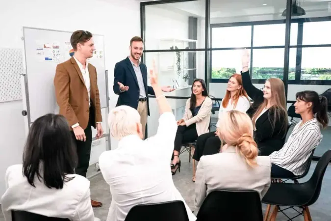 Group Business People Diverse Brainstorm Meeting Concept Working Office Concept X - International Association of Coaching Certification study guide