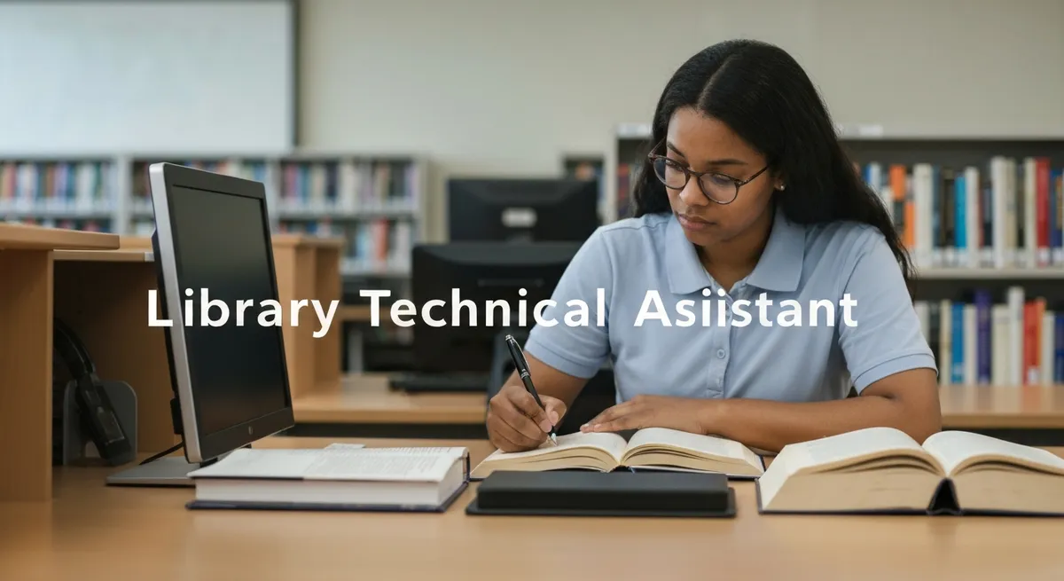 Asian Female College Students Are Reading Studying Library - Library Technical Assistant study guide
