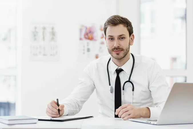 Medium Shot Doctor Writing X - Medical Council of Canada Qualifying Examination study guide