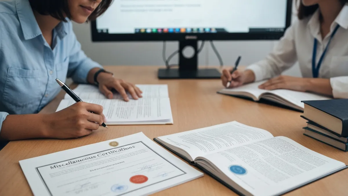 Miscellaneous Certifications 2026 June