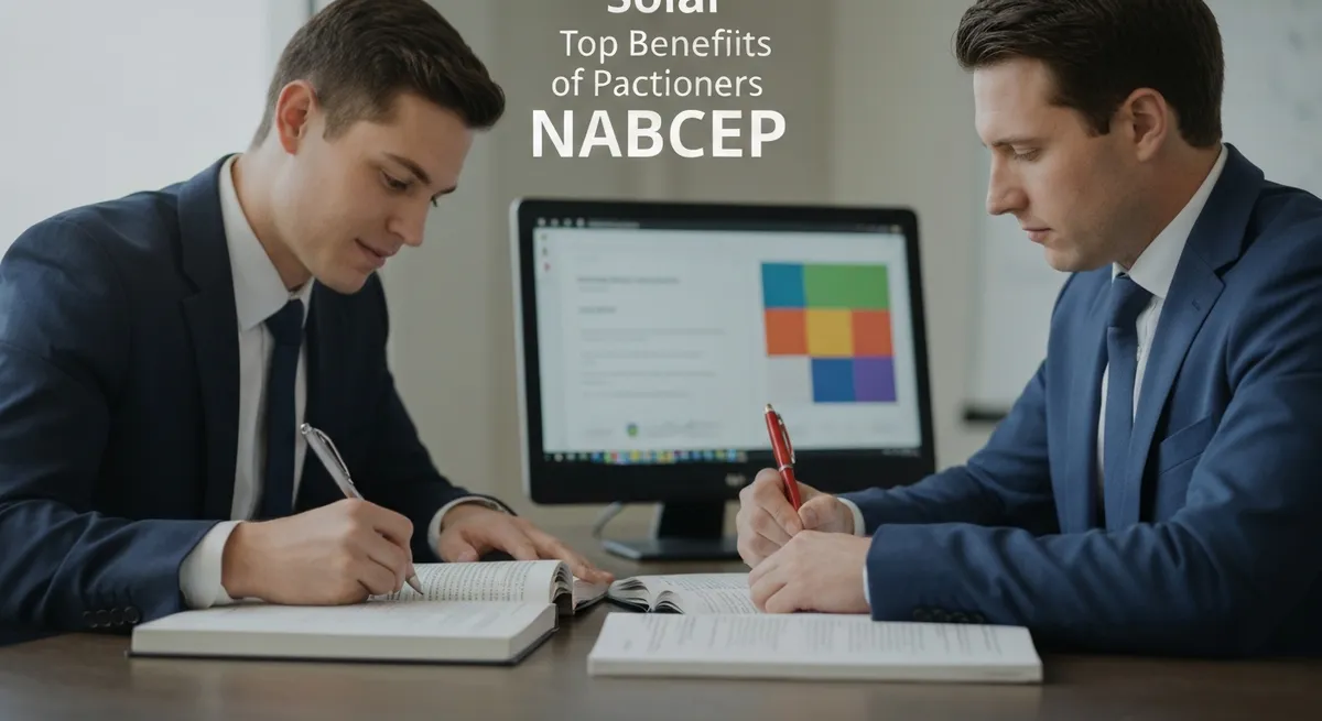 Business Engineers Meeting Innovative More Efficient Solar Panel Battery Concept Renewable Energy Working - North American Board of Certified Energy Practitioners Solar study guide