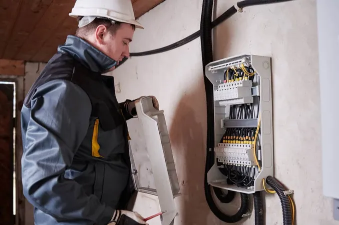 Male Electrician Checking Switch - NEC study guide