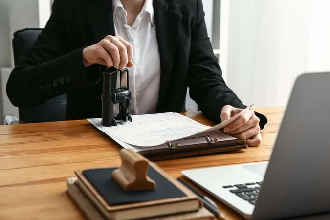 Notary Public Stamping Document - Notary study guide