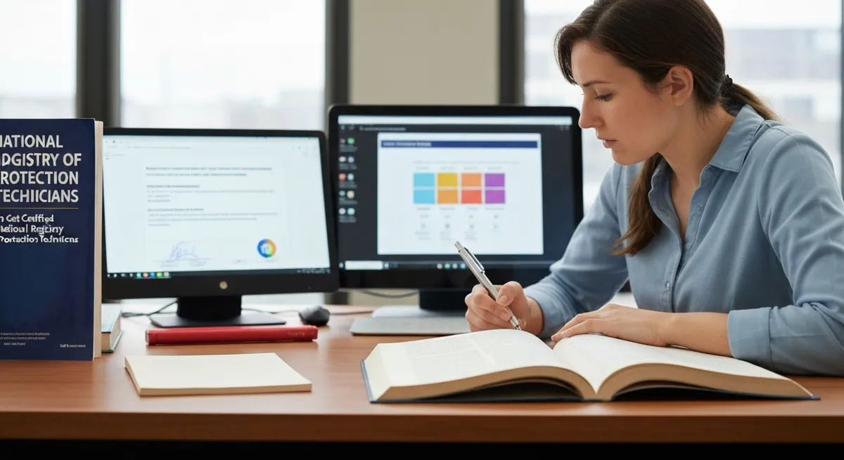 Pipeline Construction Worker Reflective Protective Uniform Inspecting Pipe Tube Natural Gas Distribution - National Registry of Radiation Protection Technicians study guide