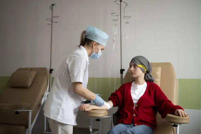 Patient Getting Chemotherapy Tre - Peripherally Inserted Central Catheter Certified Nurse study guide