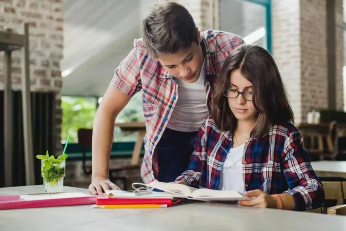 Students Collaborating Textbook X - Rise Placement Test study guide