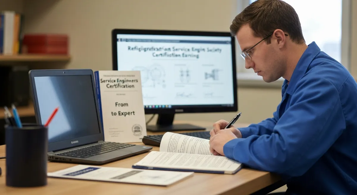 Repairman Fixing Refrigerator With Screwdriver - Refrigeration Service Engineers Society Certification study guide