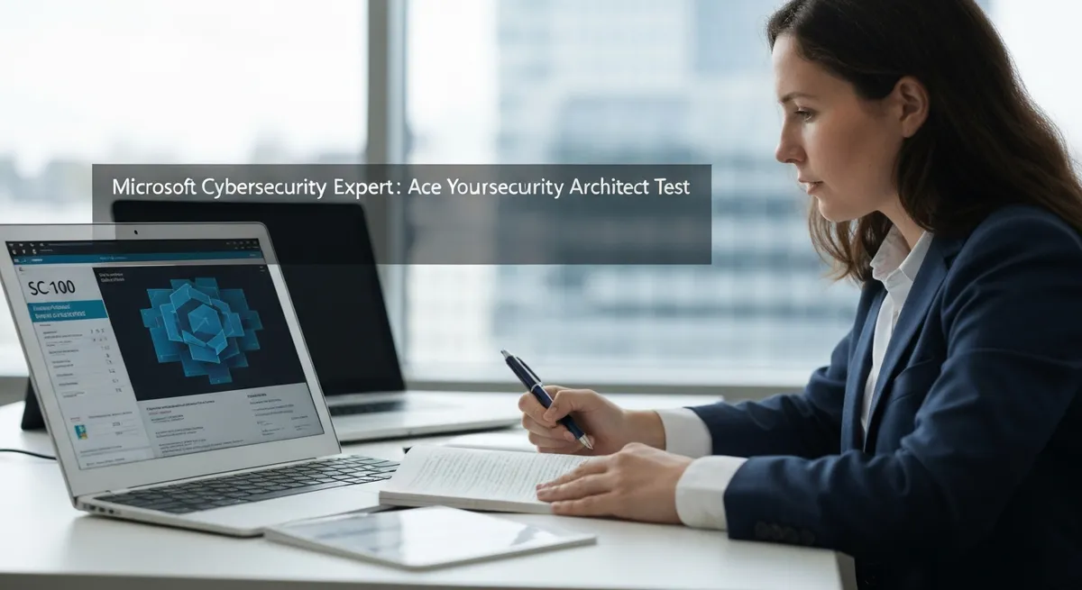 It Specialist Works Personal Computer With Screens Showing Software Program With Coding Language Interface Background Technical Room Data Center With Professional Working 2 - Microsoft Cybersecurity Architect Expert study guide