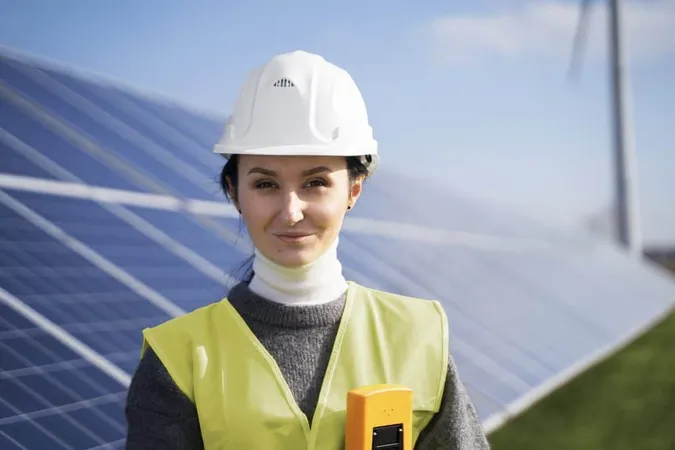 Medium Shot Smiley Engineer Wearing Helmet X - Solar Energy Engineering Certification study guide
