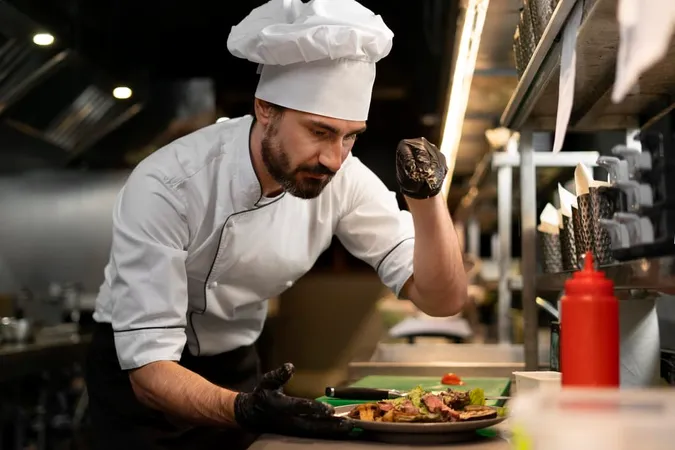 Chef Cooking Kitchen While Weari - ServSafe study guide