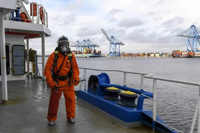 Fireman Fire Fighting Equipment Fire Drill Seaman With Firefighter S Outfits Breathing Apparatus X - Ship Security Officer study guide