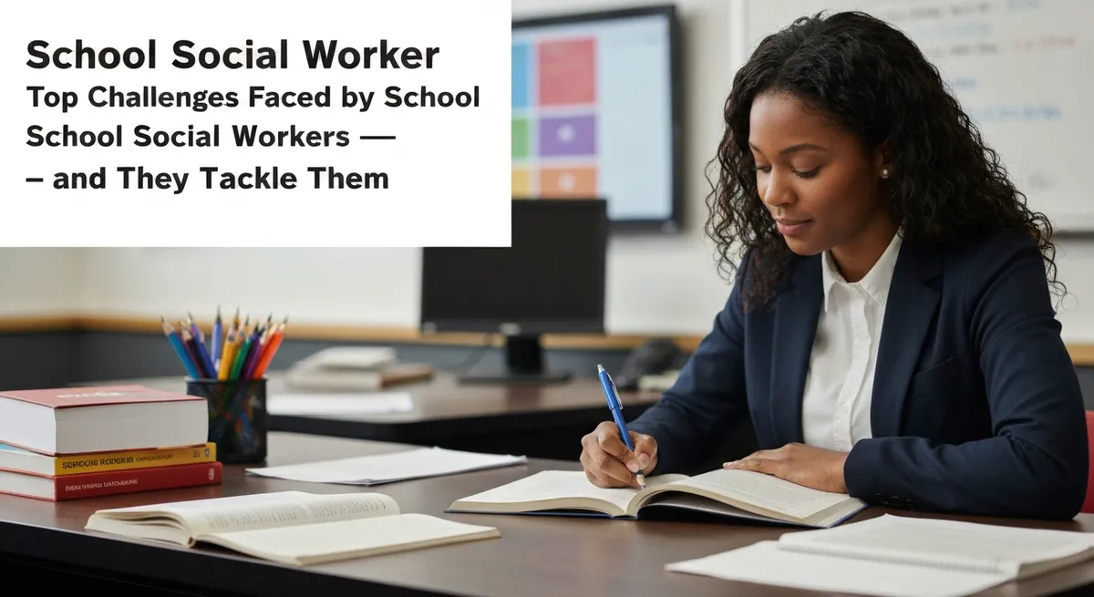 Front View Smiley Teacher Explai 1 - School Social Worker study guide