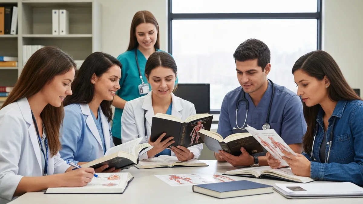 TEAS science and reading study materials including human anatomy diagrams, biology flashcards, and reading comprehension passages