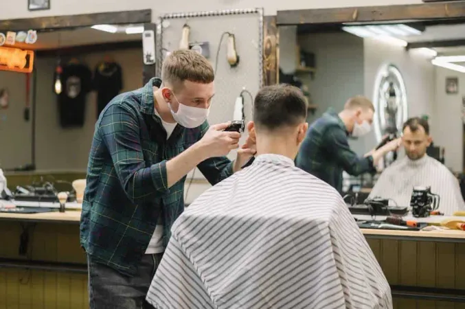Medium Shot Barber Shop Concept - Texas Barber Exam study guide