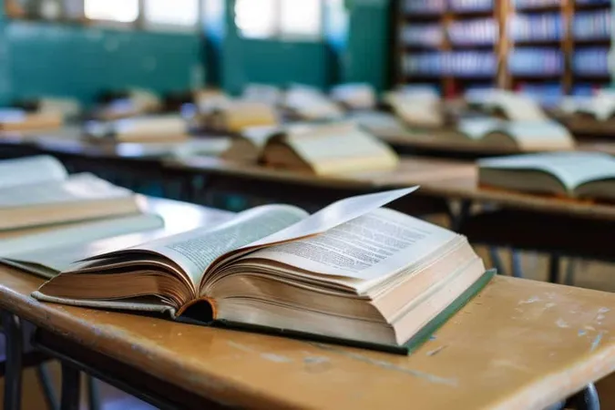 Classroom Filled With Open Books Wooden Desks X - Wyoming Bar Exam study guide